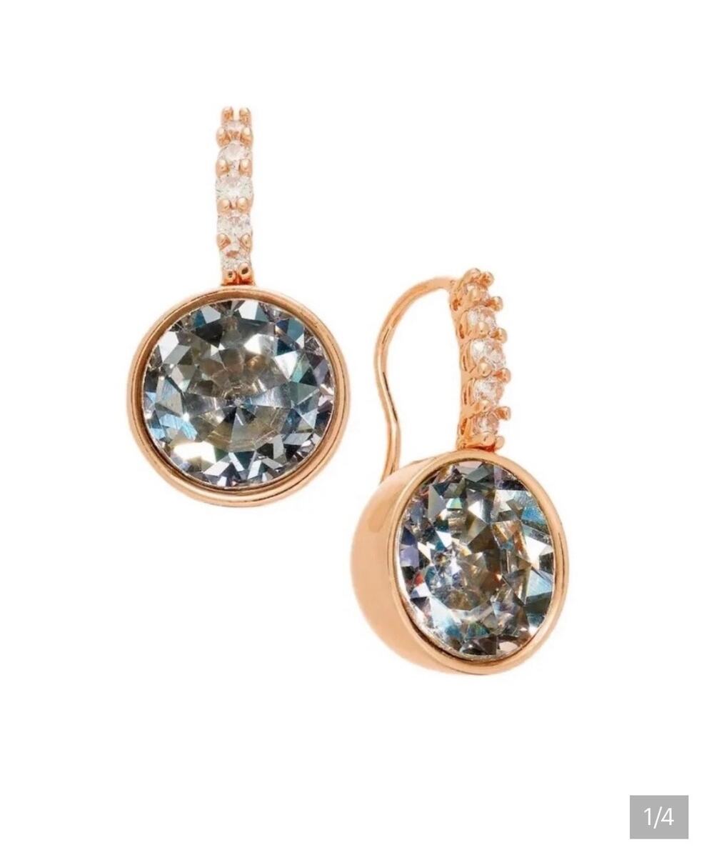 Kate Spade Reflecting Pool Drop Earring Rose Gold Designer Jewelry Round CZ